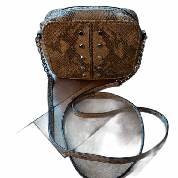 Michael Michael Kors snakeskin studded mini bag - Picture 1 of 10